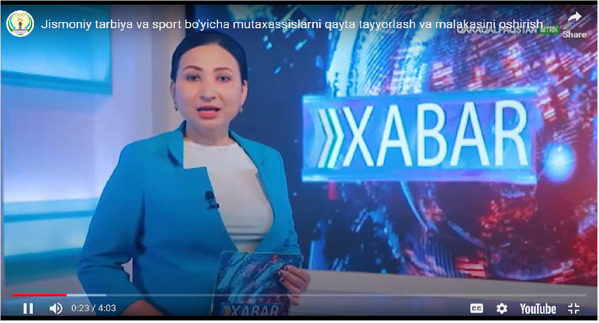 Jismoniy tarbiya va sport bo‘yicha mutaxassislarni qayta tayyorlash va malakasini oshirish institutning Nukus filiali
