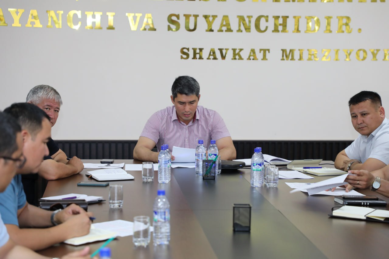 Yoshlar siyosati va sport vaziri v.v.b. A.Allanazarov boshchiligida yig‘ilish bo‘lib o‘tdi.