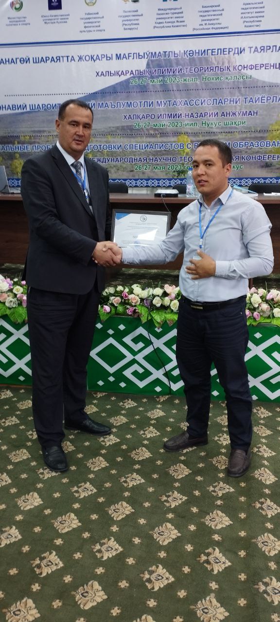 Nukus filiali xodimi tashkilotchilar tomonidan sertifikat bilan taqdirlandi