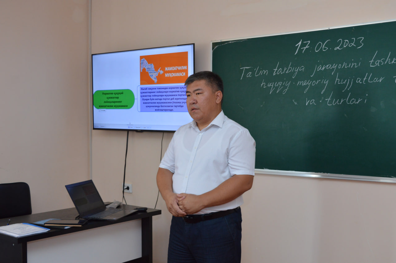 Nukus filialida ochiq dars oʻtkazildi